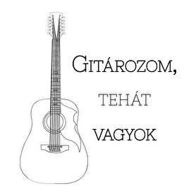 Gitározom, tehát vagyok-Gyerek kapucnis pulóver