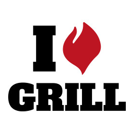 I love grill-Gyerek kapucnis pulóver