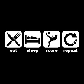 Eat Sleep Score Repeat-Gyerek kapucnis pulóver