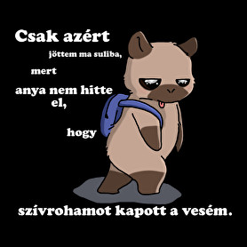 Kenny, a capybara és a suli (fehér szöveg)-Gyerek kapucnis pulóver