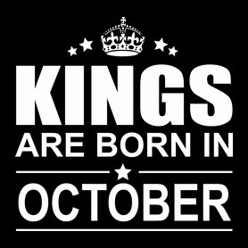 Kings are born in October-Gyerek kapucnis pulóver