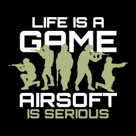 Airsoft is serious-Gyerek kapucnis pulóver