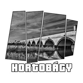 Hortobágyi 9 lyukú híd (GTA stílus)-Női V-nyakú póló