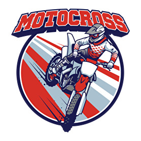 Motocross-Női V-nyakú póló