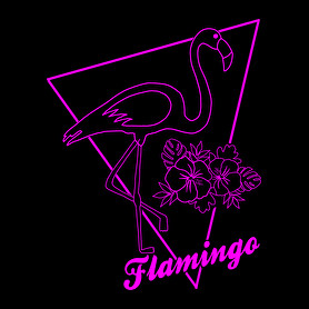 Flamingo -Női V-nyakú póló