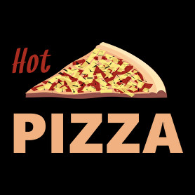 hot pizza-Női V-nyakú póló