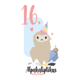 16. Alpakaliptikus születésnap - Alpaca póló 16. születésnapra-Női V-nyakú póló