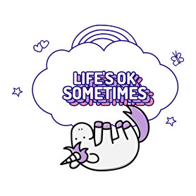 LIFE IS OK SOMETIMES-Női V-nyakú póló