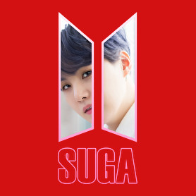 BTS Suga-Női V-nyakú póló