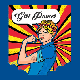 Girl Power-Női V-nyakú póló