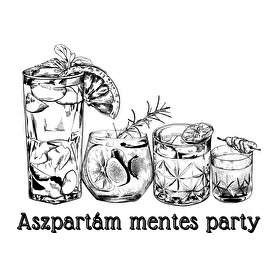 Aszpartám mentes party-Női V-nyakú póló