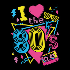 I love the 80's-Női V-nyakú póló