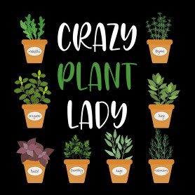 Crazy plant lady - Fehér-Női V-nyakú póló