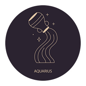 Aquarius - Vízöntő-Női V-nyakú póló