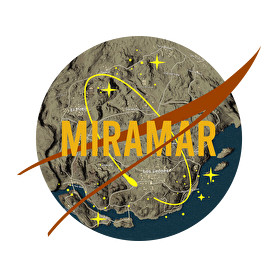 PUBG NASA: MIRAMAR-Női V-nyakú póló