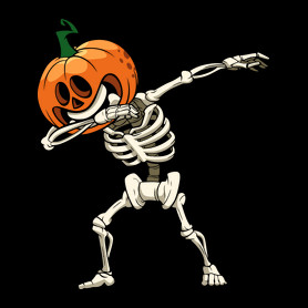 Halloween dab-Női V-nyakú póló