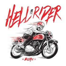 Hell Rider-Női V-nyakú póló