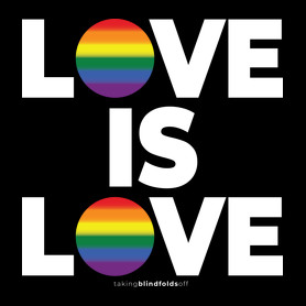 LOVE IS LOVE - humanista - LMBT / LMBTQI (128)-Női V-nyakú póló