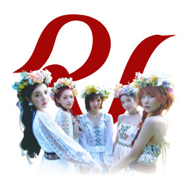 Red Velvet-Női V-nyakú póló