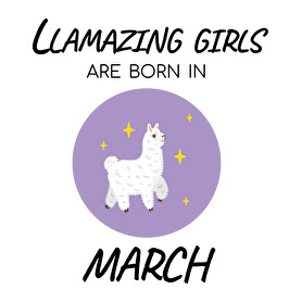 Llamazing girls are born is march-Női hosszú ujjú póló