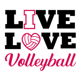 Live, Love, Volleyball-Gyerek póló