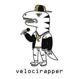 Dínó  veloci - rapper_-Gyerek póló