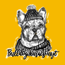 bulldog karácsonyt-Gyerek póló