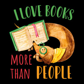 I love books - more than people-Párnahuzat, Díszpárnahuzat