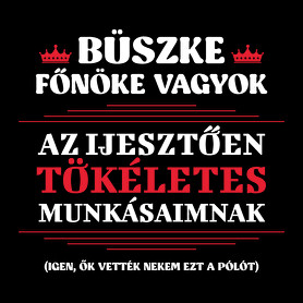 Büszke főnöke vagyok - fehér-Párnahuzat, Díszpárnahuzat