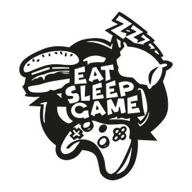 eat sleep game repeat-Párnahuzat, Díszpárnahuzat