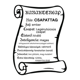 Karakterlap csapattag-Párnahuzat, Díszpárnahuzat