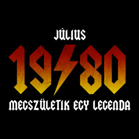 1980 JÚLIUS - LEGENDA SZÜLETIK (ACDC STÍLUS)-Vászontáska