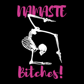 Namaste Bitches! - Fehér-Vászontáska