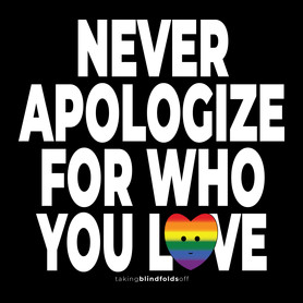 Never apologize for who you are - humanista - LMBT / LMBTQI (125)-Vászontáska