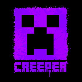 Minecraft creeper lila-Vászontáska