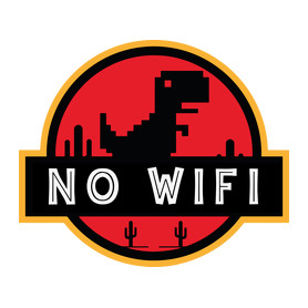 Jurassic p - No wifi -Vászontáska