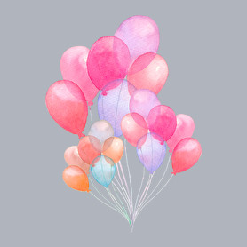 Watercolor Balloons-Vászontáska