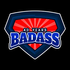 40 YEARS BADASS-Vászontáska