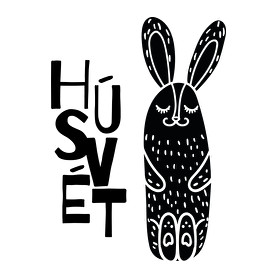 Húsvét - Fekete nyúl-Vászontáska