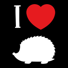 I love hedgehog (white)-Vászontáska