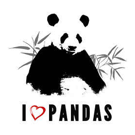 I LOVE PANDAS-Vászontáska