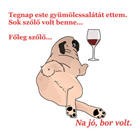 mopsz és bor-Vászontáska