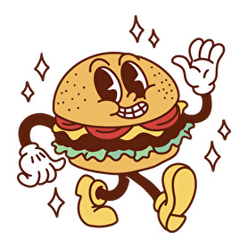 Retro hamburger-Bögre