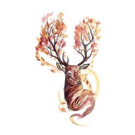 Watercolor Deer-Baba Body