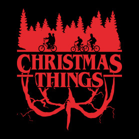 Stranger things christmas things piros-Szájmaszk