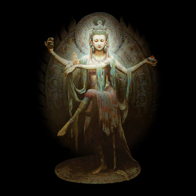 Guan Yin as Lord Shiva-Szájmaszk