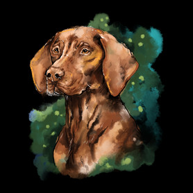 vizsla watercolor-Szájmaszk