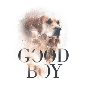 Golden Retriever - Good Boy-Kitűző, hűtőmágnes