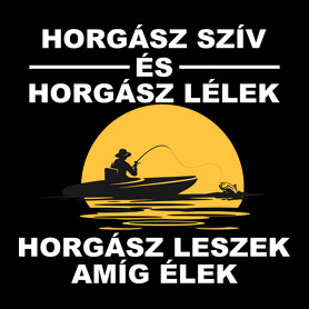 Horgász szív-Kitűző, hűtőmágnes