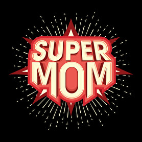 Super Mom-Kitűző, hűtőmágnes